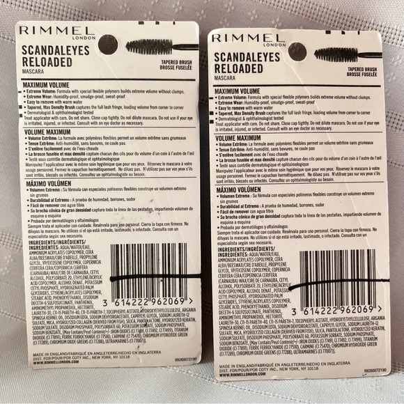 Rimmel Scandaleyes Maximum Volume Reloaded Mascara 003 Extreme Black 12 ml - Picture 4 of 6